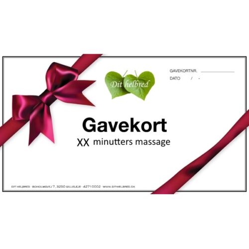 Gavekort til massage