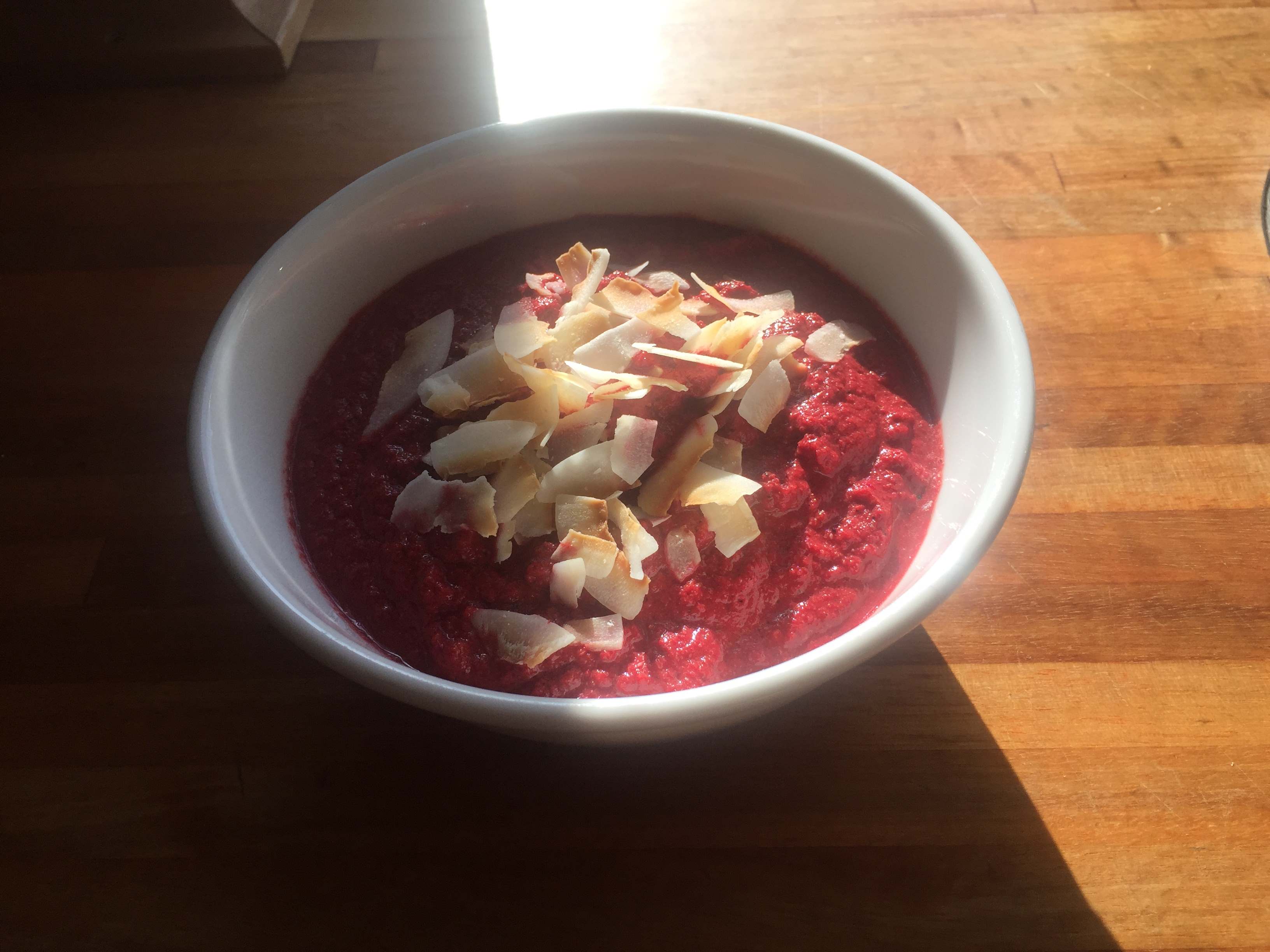 Smoothie med ristede kokosflager